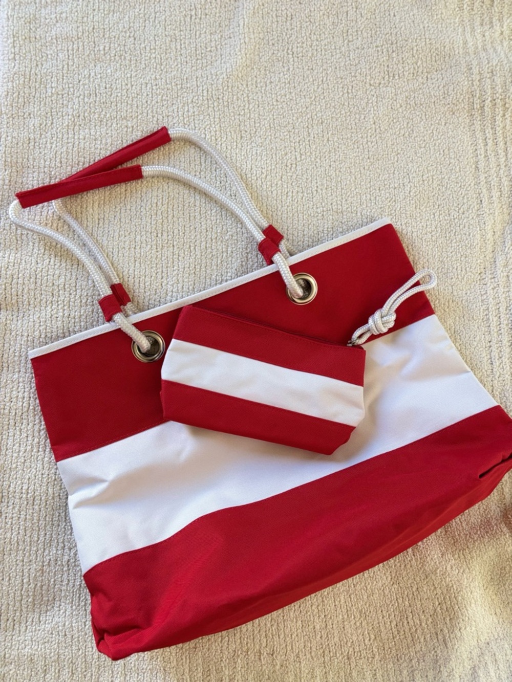 Super Cute Never Used LANCOME Tote Bag with matching small zipper bag.